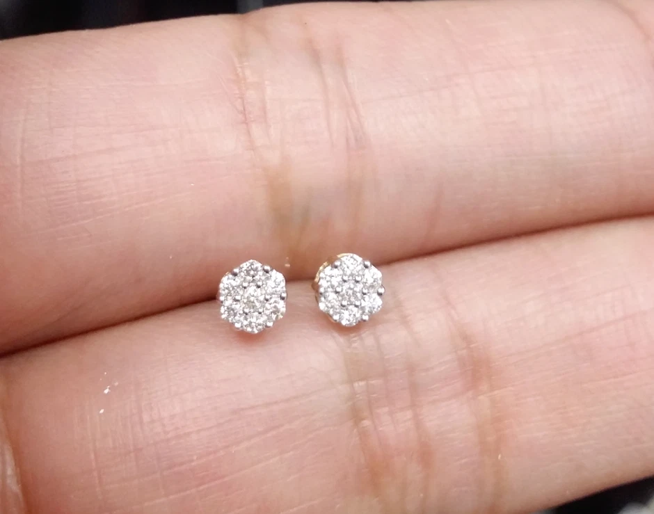 Diamond stud earrings sale best sale ebay