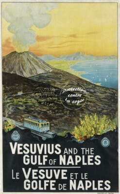VéSUVE VULKAN GOLF von NAPLES Rf739 - POSTER HQ 40x60cm eines VINTAGE POSTERS
