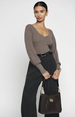 NWT Reformation Hart Cashmere Sweater Color: Cocoa Size S | eBay