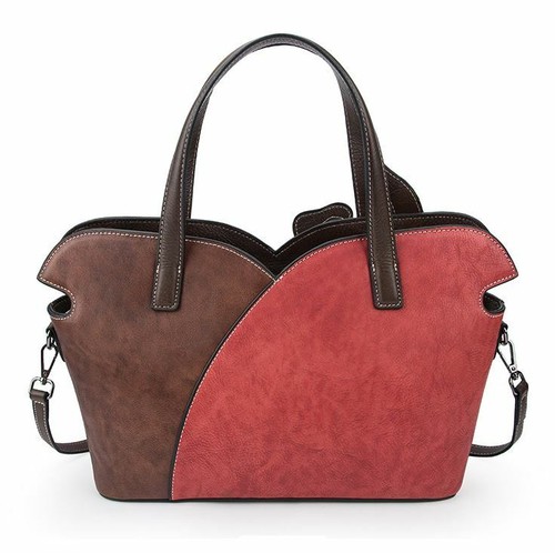 New Women Genuine Cow Leather Messenger Shoulder Bag Handbag Tote Embossed Strap - Picture 4 of 14