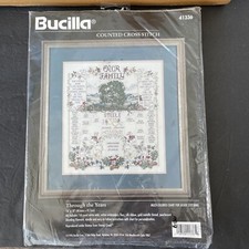 Bucilla Through the Years Cross Stitch Kit 41336 Family Tree Open Pack Complete