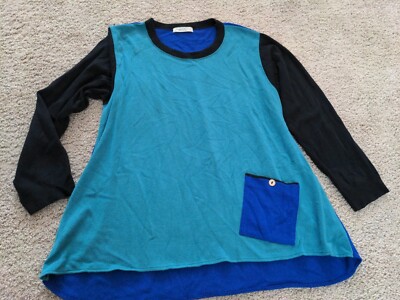 Margaret Winters Womens Large Wearable Art Colorful Sweater C1