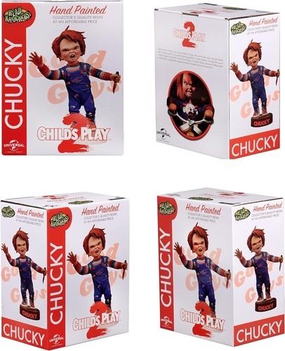 Head Knockers Chucky Figure Childs Play 2 Movie Hand Painted Resin Neca - Picture 2 of 2