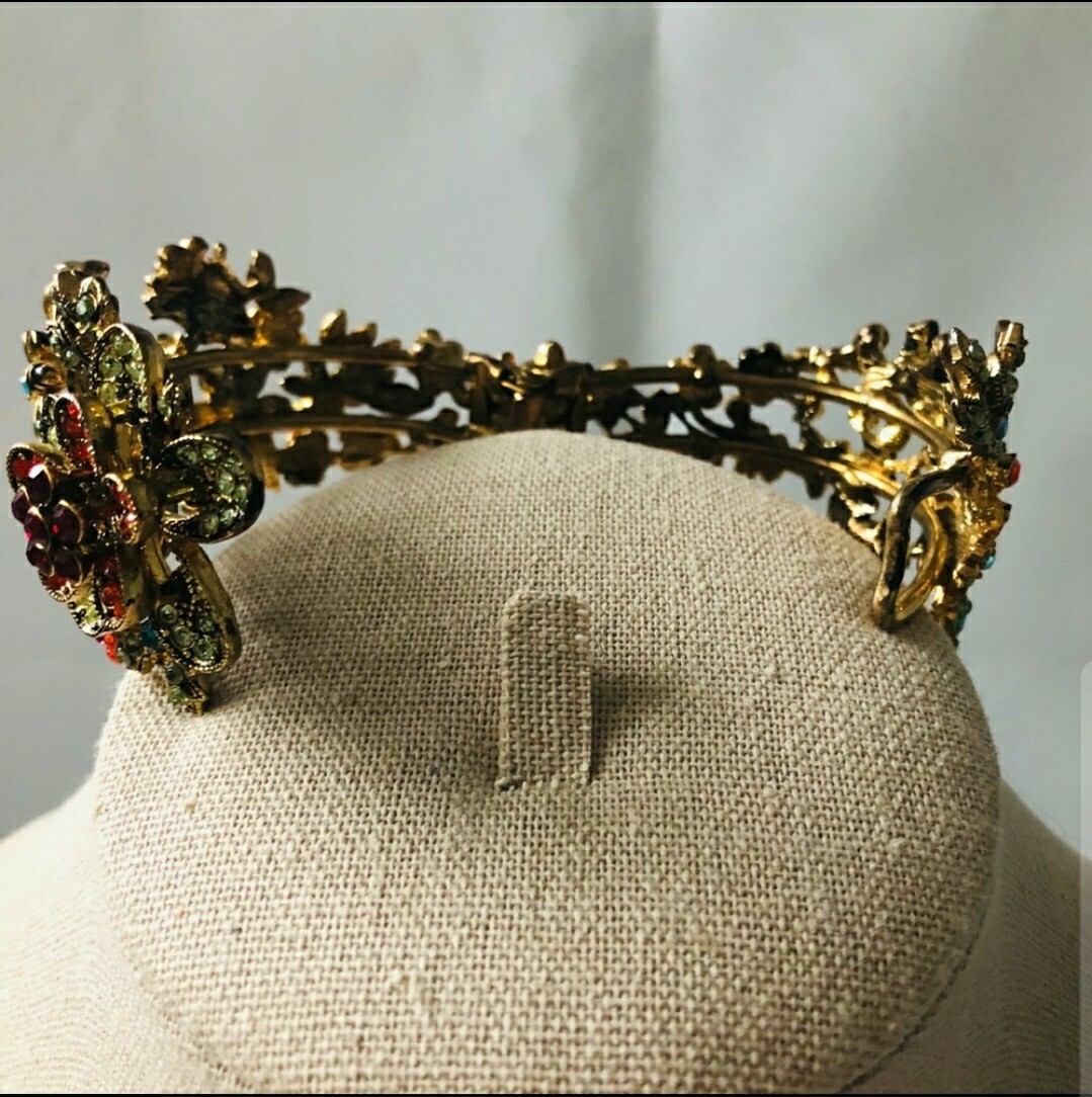 Beautiful Cuff Multi Colored Costume Rhinestone B… - image 3