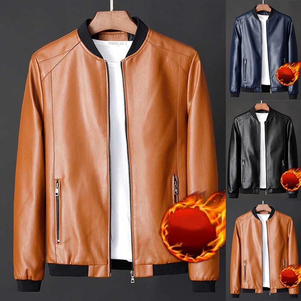 Baseball style leather jacket sale