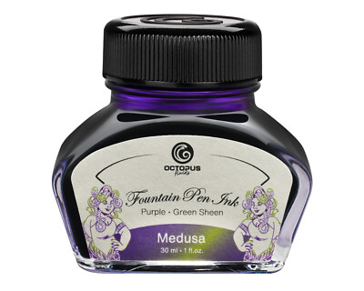 Octopus Fluids Medusa - Sheen Füllhaltertinte, Sheen Ink, Violett, 30 ml
