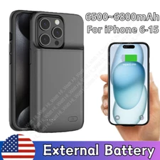 Rechargeable Battery Charger Case Portable Power Bank For iPhone 15 14 13 12 11