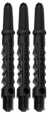 One Set Harrows Carbon ST Midi Dart Shafts - Ships w/ Tracking - Black
