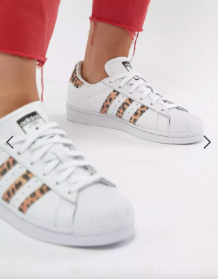 Women's adidas Originals Superstar Sneakers With Leopard