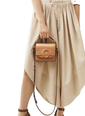 CHLOE $1690 Mini C Pearly Rose Gold Square Shoulder Crossbody Bag