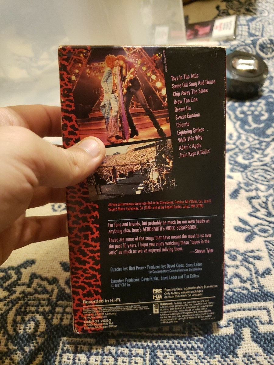 Aerosmith Video Scrapbook (VHS, 1990) Very Good, Used Aerosmith Video Scrapbook (VHS, 1990) Very Good, Used