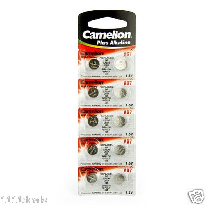 10 Pk Camelion AG7 LR927 395 399 926 SR927SW LR57 Alkaline Button Cell Battery