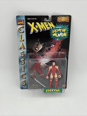 X-Men Classics Light-Up Weapon ELECTRA Action Figure (ToyBiz, 1996) MINT on CARD