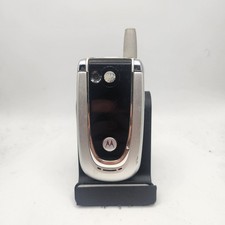 Motorola V600 Vintage Flip Phone Cingular - Black/Silver - DAMAGED 2003
