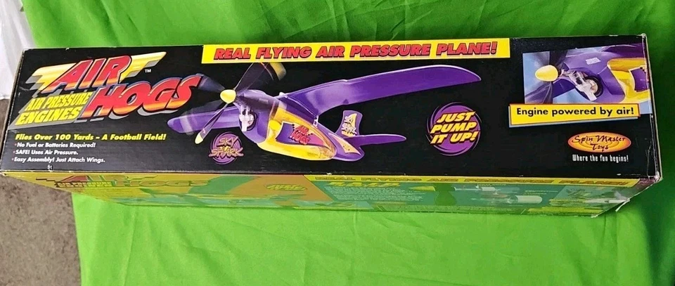 1998 Air Hogs Air Pressure Engines Sky Shark Plane New In Sealed Box - Image 3 of 4