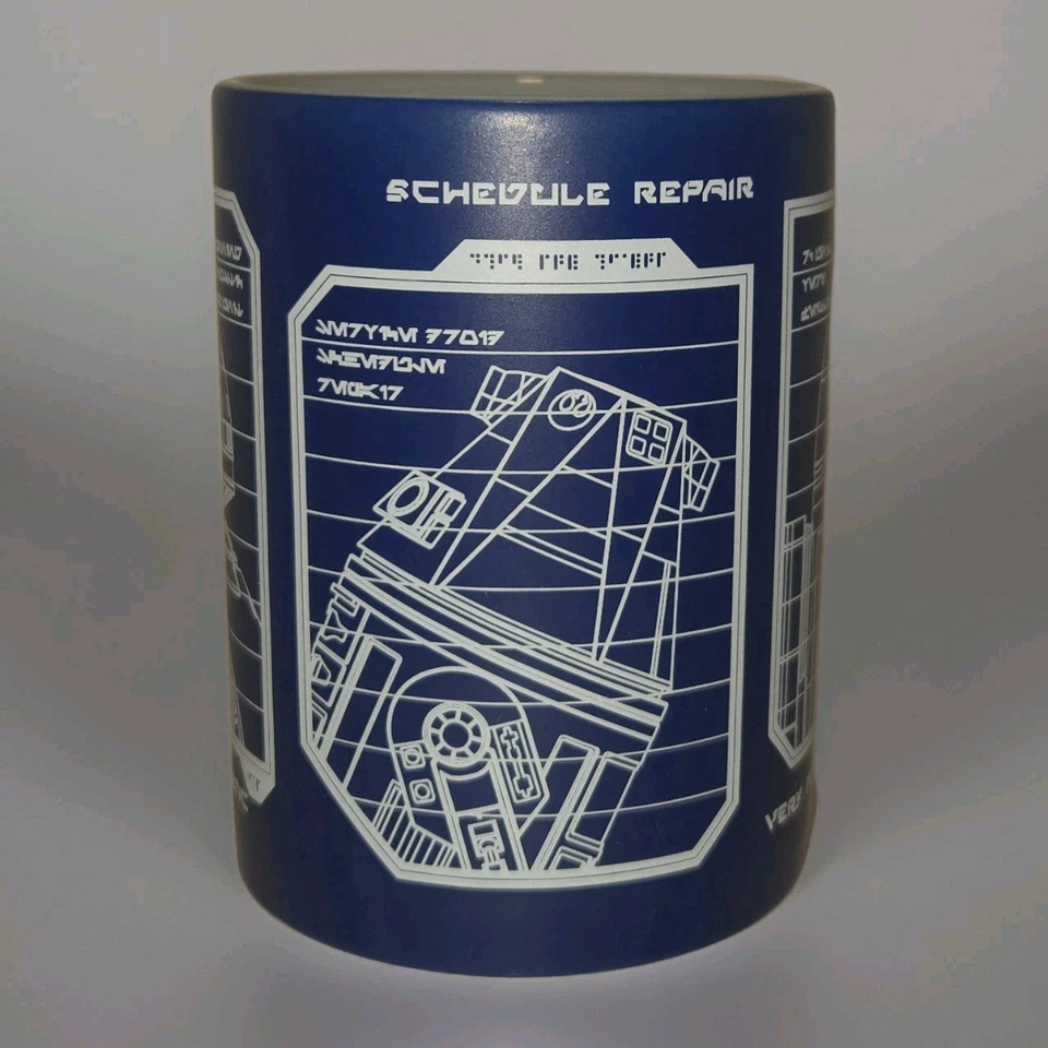 Disney Star Wars Mug Galaxy Edge R2 D2 Blueprint Cup Coffee Tea Cocoa EUC - Image 2 of 4