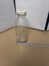 VTG Clear glass Lenkerbrook Farms Milk 946mL bottle with cap