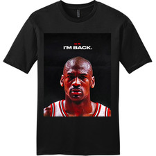 NEW Art Society MJ AIR 23 IM BACK BLACK Tee Shirt SMALL-6XLARGE MADE IN USA