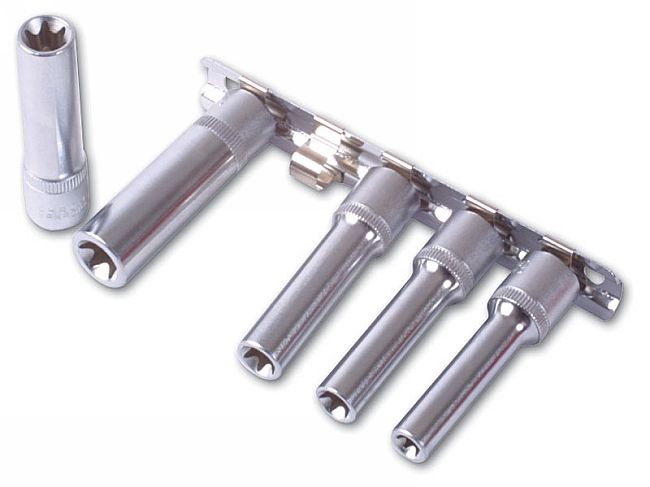 LASER 3393 Socket Wrench Insert 1/8"" Drive E8-E14 Spanner Chrome Vanadium Steel