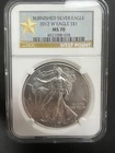 2012 NGC MS70 Burnished Silver American Eagle - West Point Label