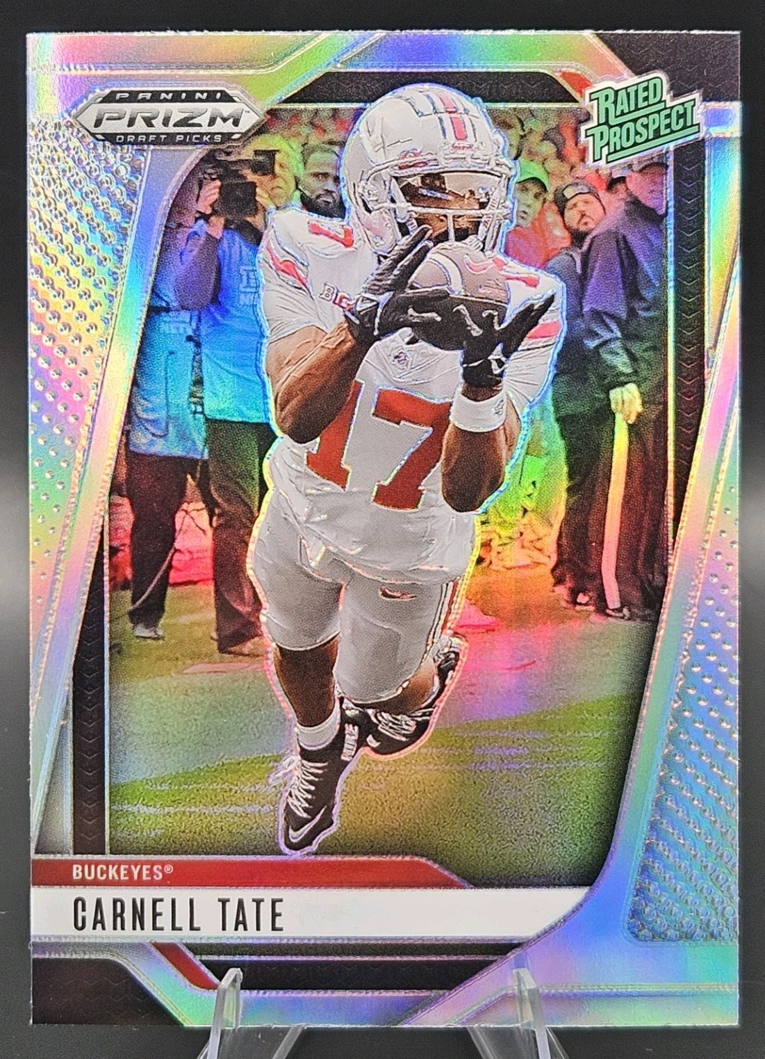 2025 Panini Prizm Draft Picks Carnell Tate Silver Prizm Rated Prospect 