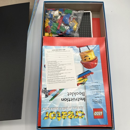 Vintage LEGO Creator RoseArt The Race To Build It Board Game -Missing Yellow Hat - Picture 5 of 5