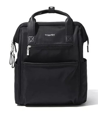 Baggallini Soho Backpack Black Laptop Purse Bag Carry On Travel RFID