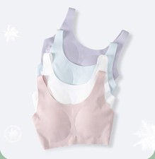 Teens Girls Seamless Bras Ultra Thin Comfort 9-18 Years Kids Padded Training Bra