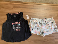 Joyspun Women's Printed Tank Top Shorts 2 Piece Pajama Set Size 2X FAST SHIP