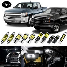 White LED Interior Lights Package kit for 1999 - 2013 Chevy Silverado 1500 2500