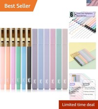 Aesthetic Highlighters and Pens No Bleed, 12 Pack, Pastel Color, Black Ink, N...