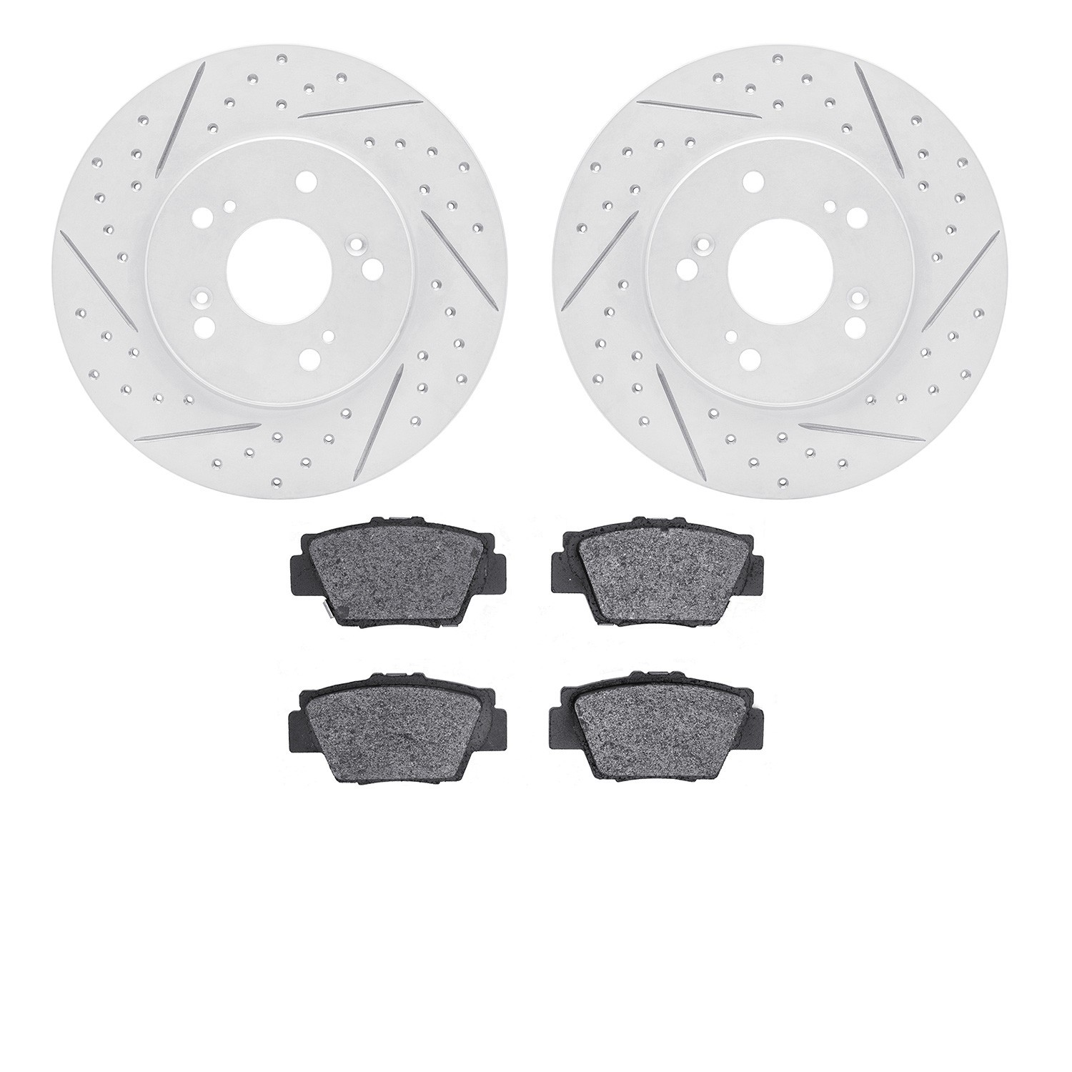 For Acura NSX 91-96 R1 Concepts Drilled & Slotted Rear Brake Kit w Optimum Pads