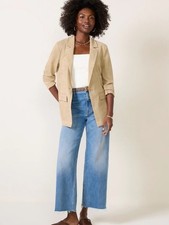 Evereve Blazer S Tan Weston Perforated Faux Suede