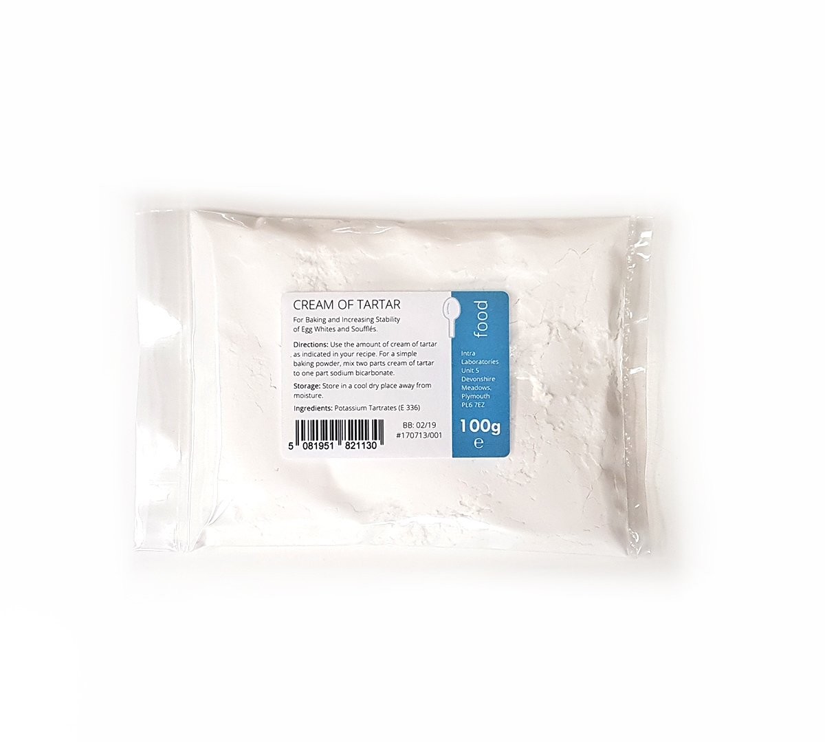Intralabs Cream of Tartar for Baking & Playdough, Pure Food Grade Powder, 100g - Image 3