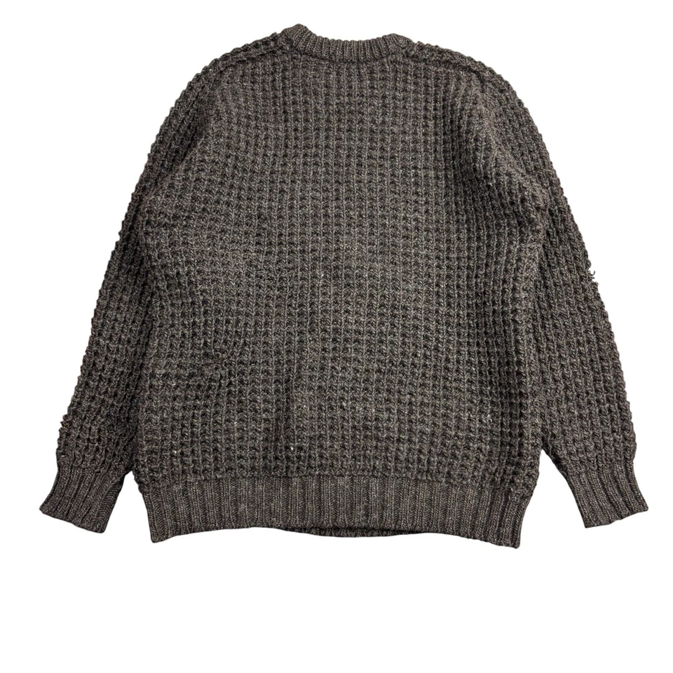Vintage Orvis Irish Wool Sweater Mens XL Brown Chunky Cable Knit Fisherman - Image 2 of 4