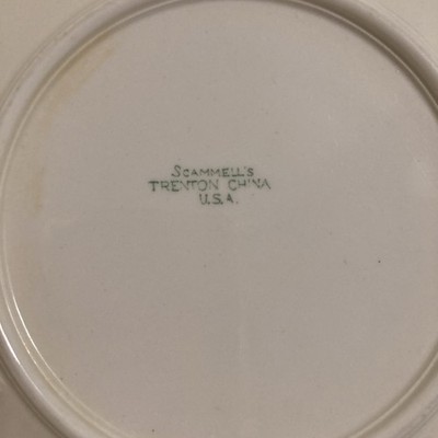 Vintage Restaurant Ware Scammel's Trenton China Ivy 4 Plates 8 In
