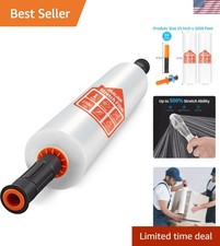 15" x 1000' Industrial Stretch Film with Handles - Heavy Duty Packing Solution