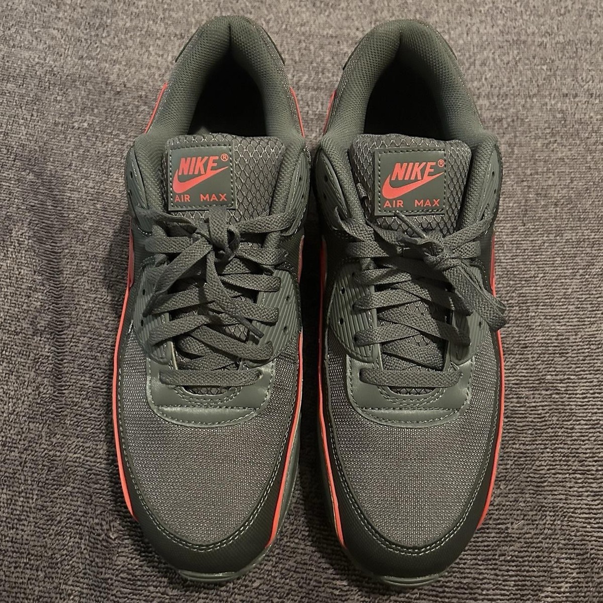 Nike Air Max 90 Premium "Iron Grey University Red" Gray/Red HV4517-001 View 3