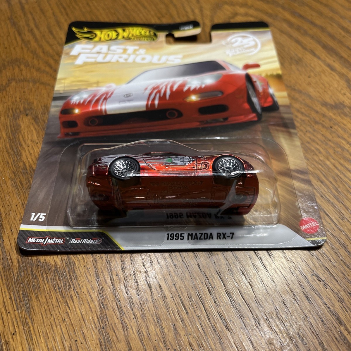 2026 Hot Wheels Fast & Furious: 1995 MAZDA RX-7 RX7 Chrome Red