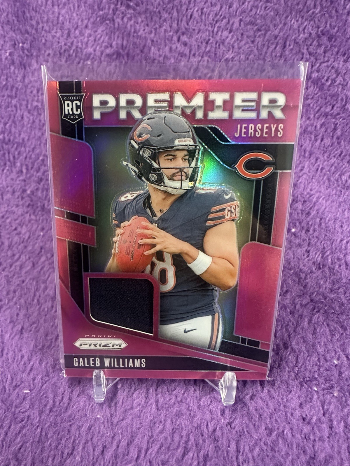 2024 Panini Prizm - Premier Jerseys Caleb Williams #PJ-CWS Pink Prizm (MEM, RC)