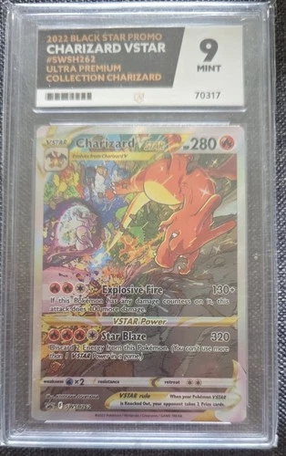 Ace Grading 9 Mint Charizard VSTAR SWSH262 Black Star Promo 2022 Holo