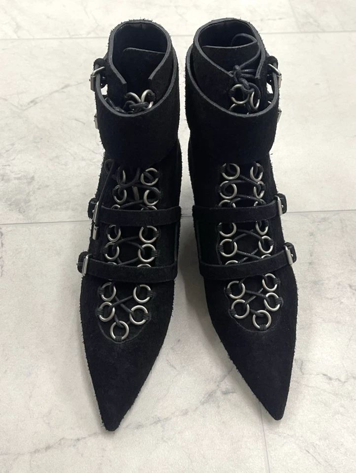 NUEVO EN CAJA Botines Saint Laurent Blaze Gamuza en Negro Talla:38 (US 8) Foto 4 de 4