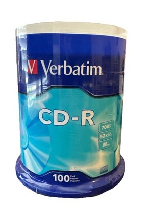 Verbatim 94554 700MB 52x CD-R Disc - 80 Min Pack of 100 (Shipping Included)