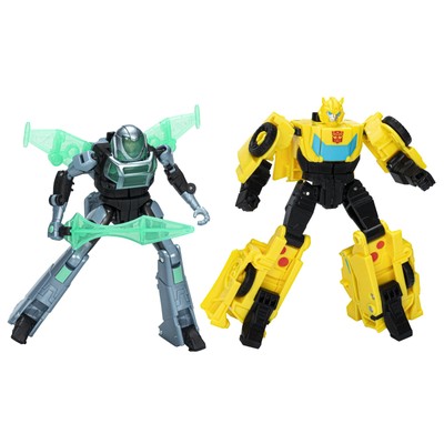 Transformers EarthSpark Cyber-Combiner Bumblebee und Mo Malto Action-Figuren TWI