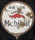 True Vintage 40s 50s MOBIL OIL GARGOYLE Mobiloil DSP Porcelain Advertising Sign