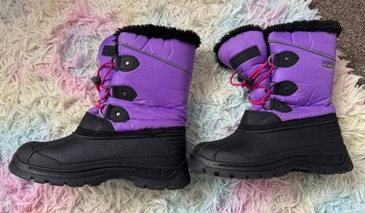 Mountain Warehouse Kinder Schneestiefel, lila und schwarz, UK Kindergröße 12