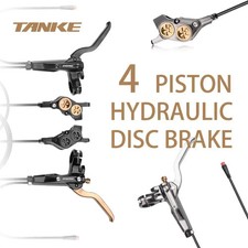 E-Bike MTB 4Piston Hydraulic Disc Brake Set 160mm Rotors Oil Pressure Front Rear