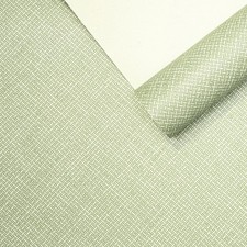 Image of Green Weave Effect Wallpaper Jute Hessian Pattern Smooth Finish Lounge Office