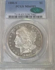 1880 Morgan Dollar San Francisco PCGS CAC MS65PL Proof-Like Silver $1 Coin