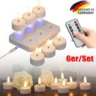 LED Teelichter mit Fernbedienung | Timer & Dimmbar | USB-C Aufladbar Warmweiß DE